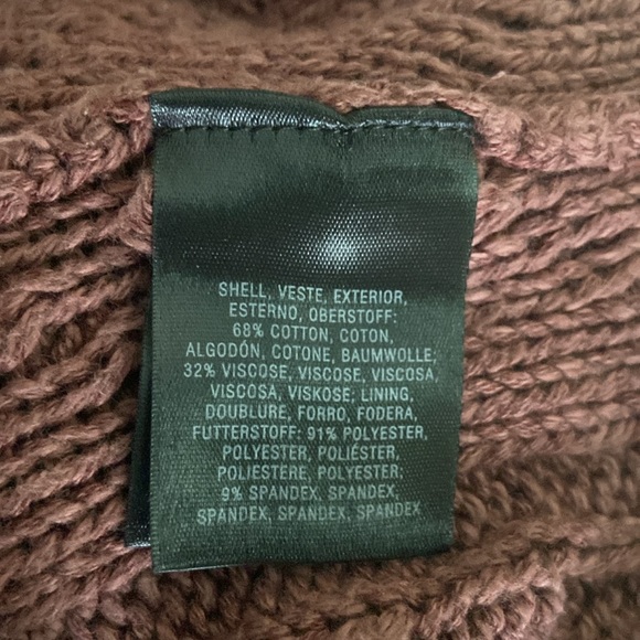 Anthropologie Dusty Rose Cable Knit Sweater with an attached silky cami … - Picture 7 of 8